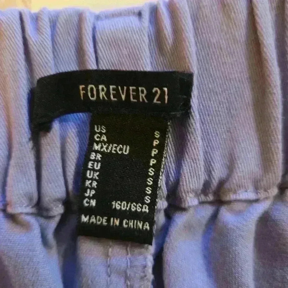 Forever 21 Womens Cotton Cargo Jogger Pants Lilac Purple Size Small - Picture 7 of 9